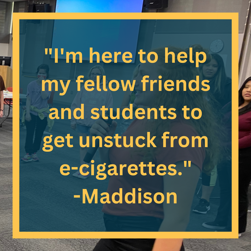 I'm here to help my fellow friends and students to get unstuck from e-cigarettes.